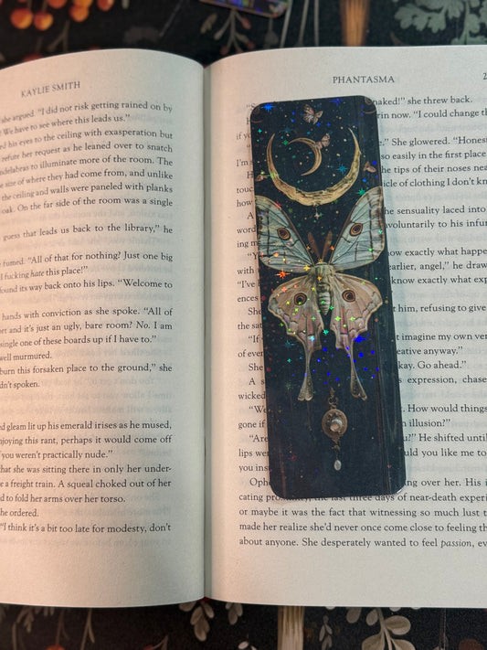 Crescent moth bookmark