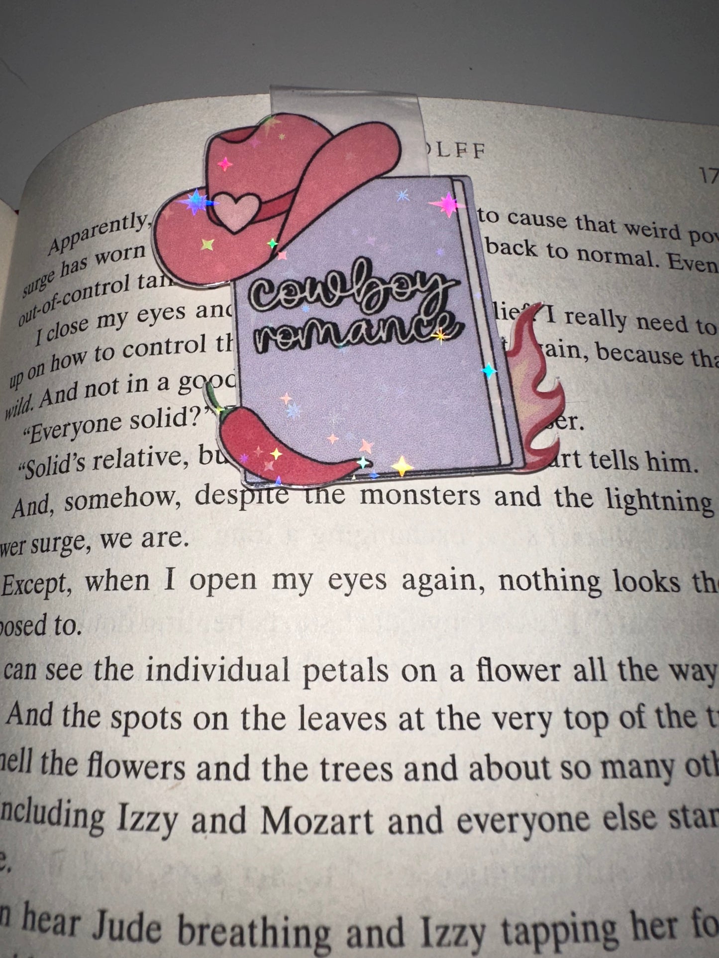 Cowboy romance magnetic bookmark