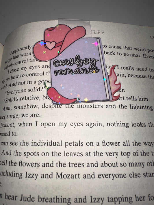 Cowboy romance magnetic bookmark
