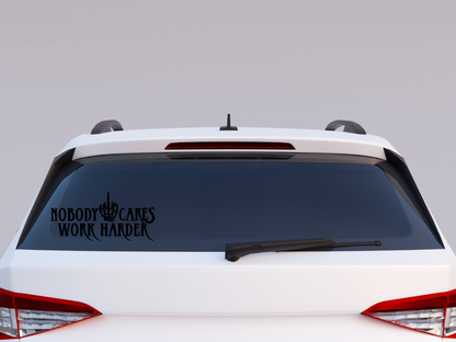 Nobody cares car decal
