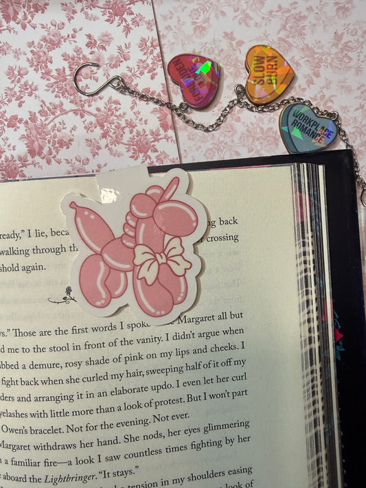 Croquette balloon unicorn magnetic bookmark