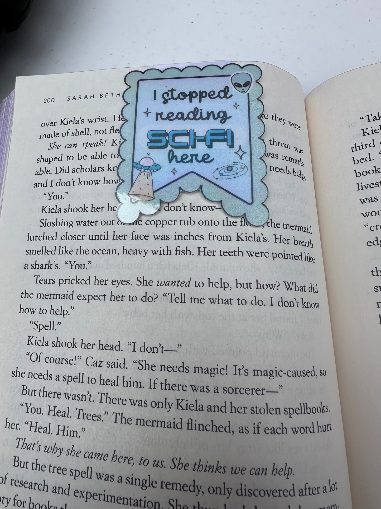 Sci-Fi postage magnetic bookmark