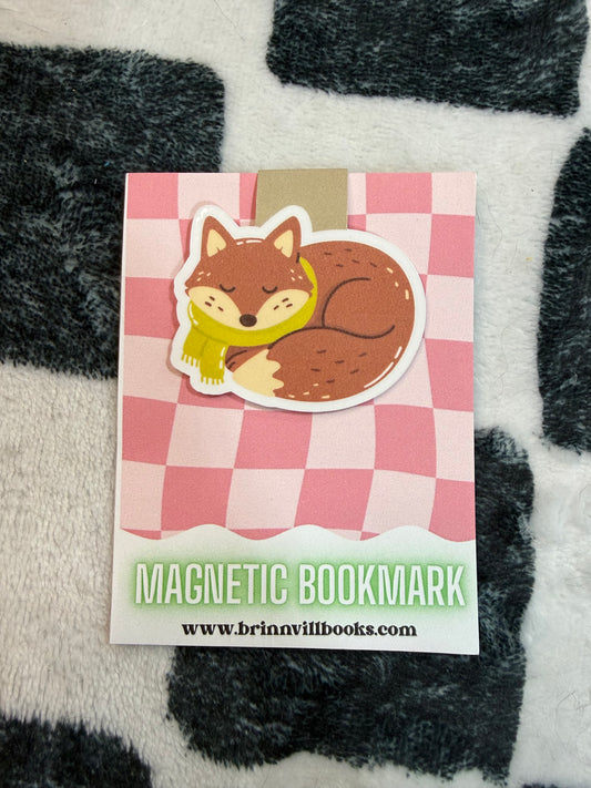 Cozy fox magnetic bookmark