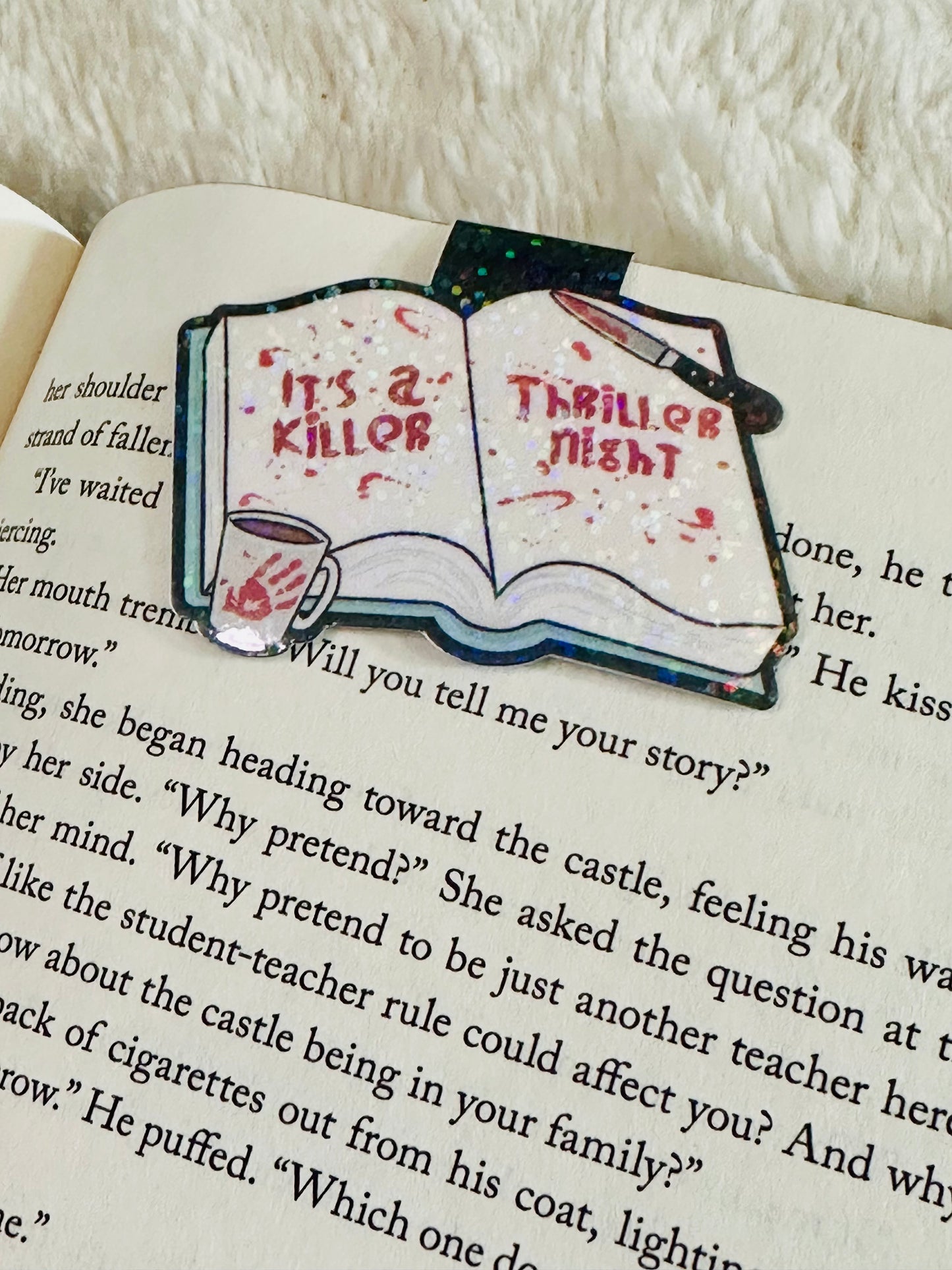 Killer thriller magnetic bookmark