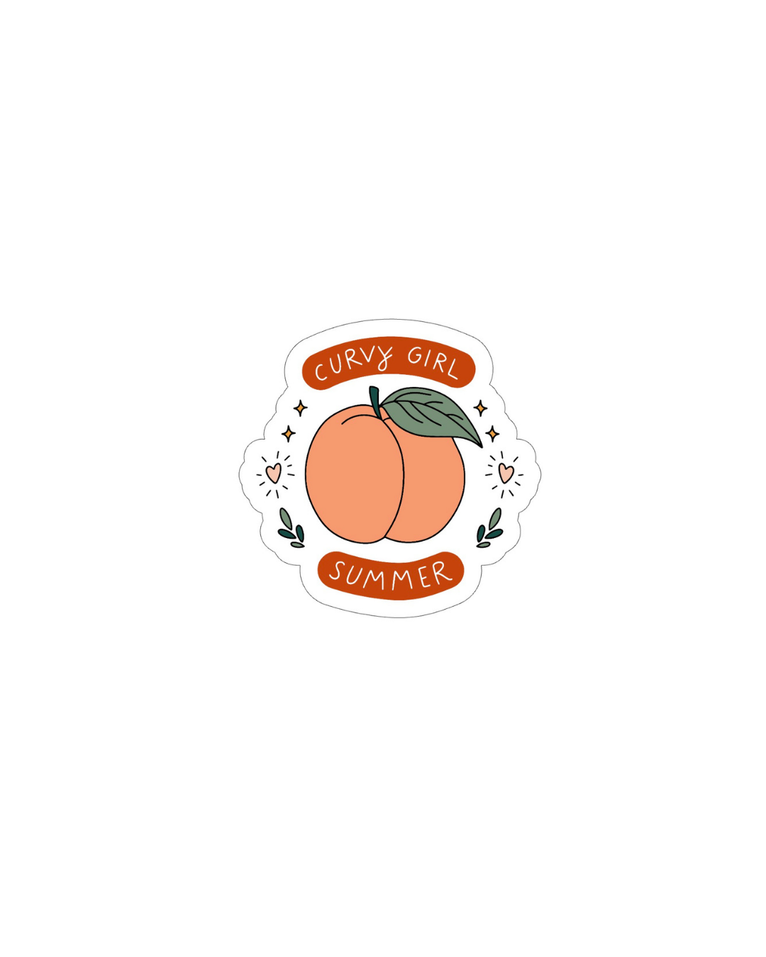 Curvy Girl Summer Sticker