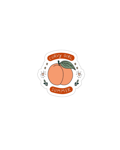 Curvy Girl Summer Sticker