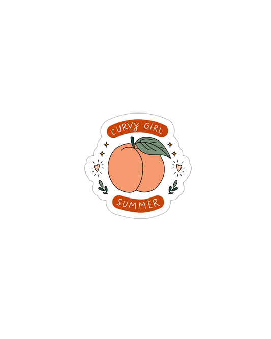 Curvy Girl Summer Sticker