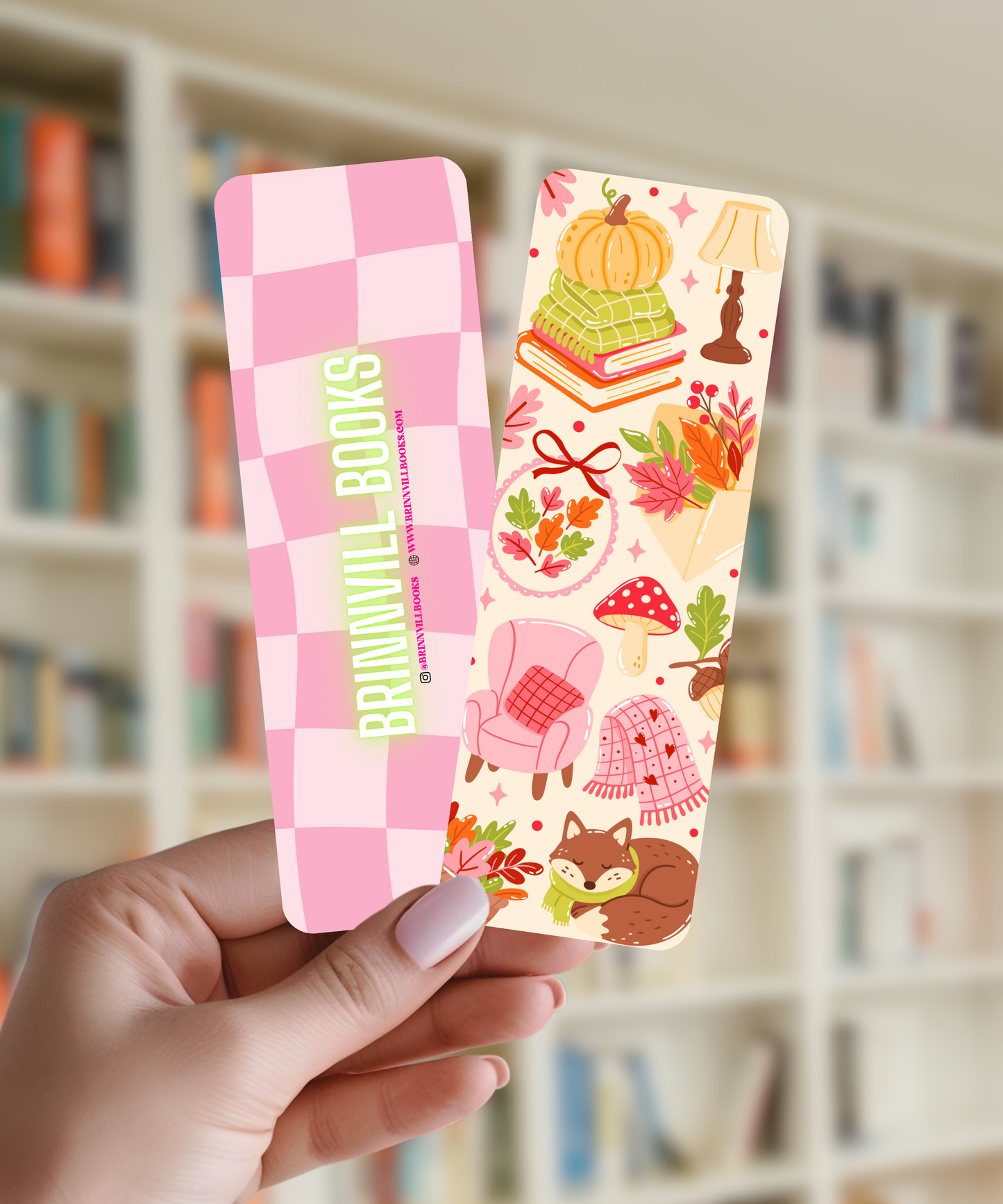 Cozy Autumn Bookmark