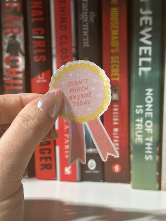 Punch award sticker