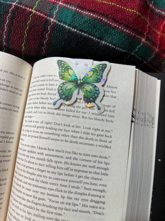 Green Butterfly magnetic bookmark