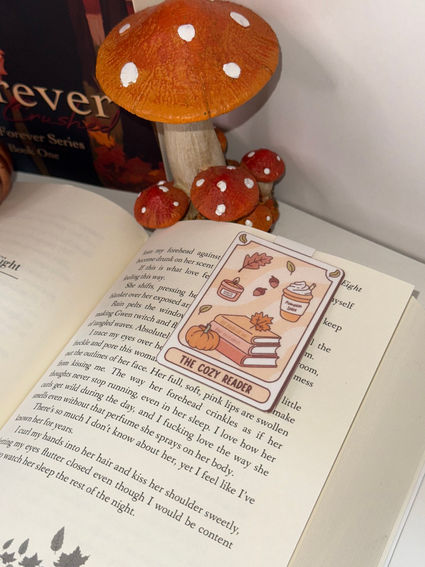 Cozy reader tarot magnetic bookmark