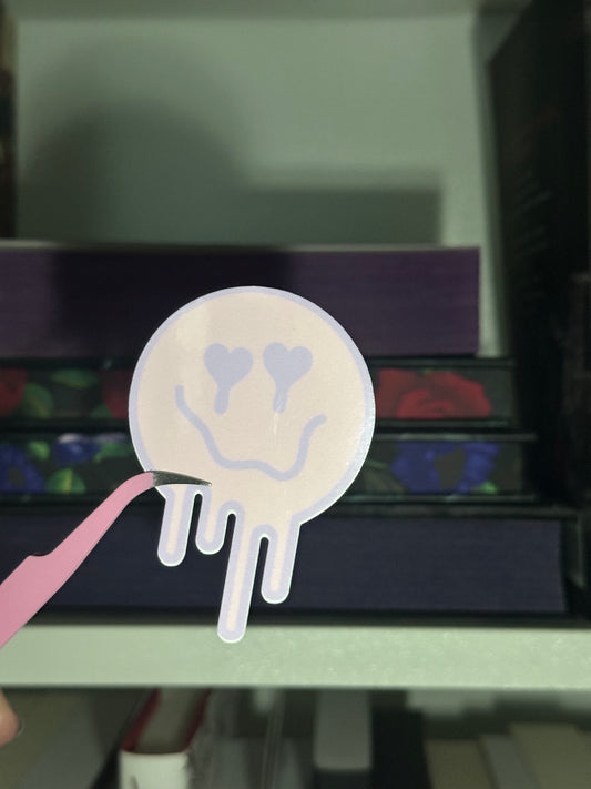 Heart eyes smiley sticker