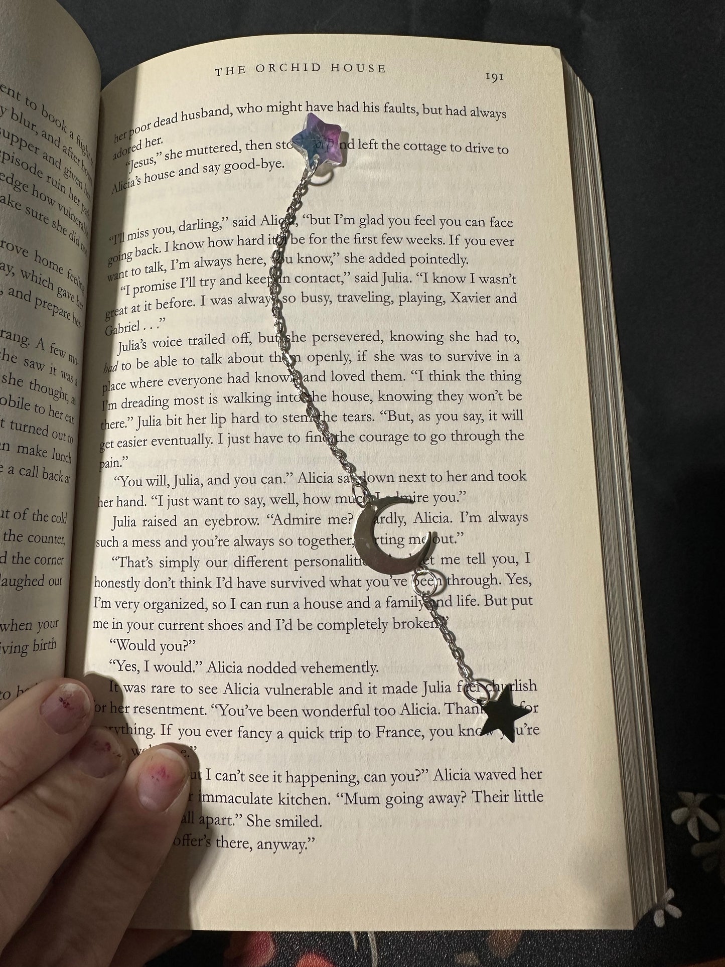 Silver moon dreamcatcher bookmark