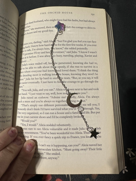 Silver moon dreamcatcher bookmark