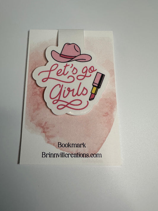 Let’s go girls magnetic bookmark