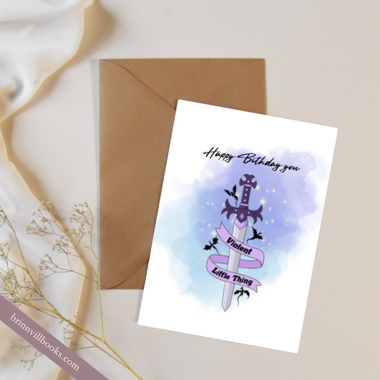 Violent little thing birthday card