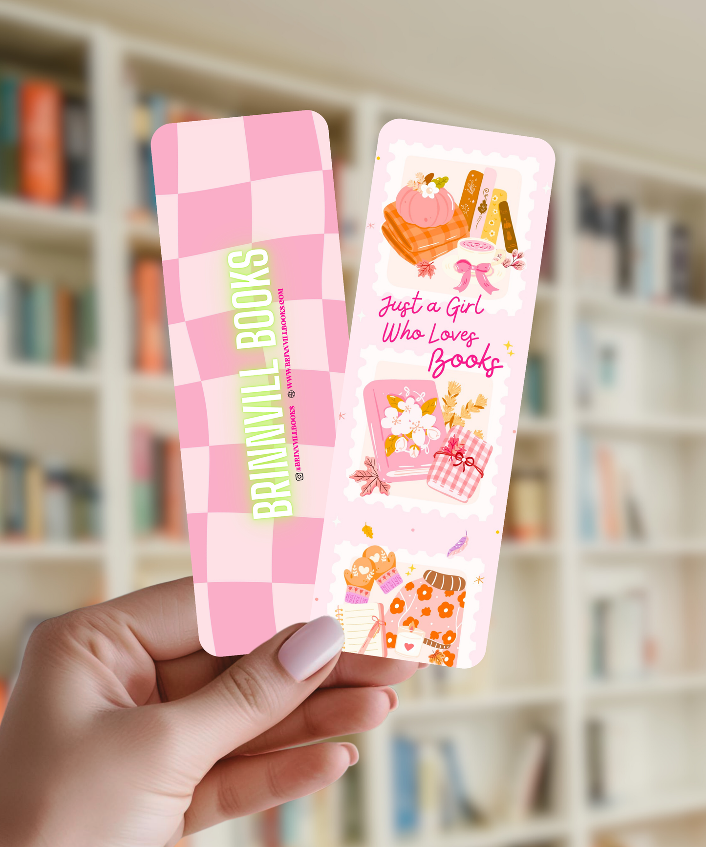 Cozy Just a Girl Bookmark