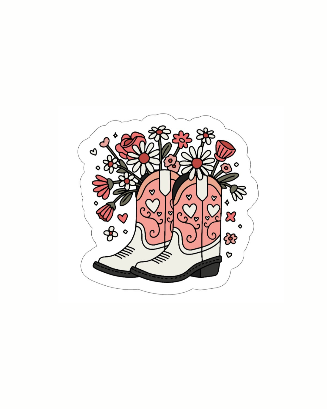Little miss Bouquet Boots Sticker