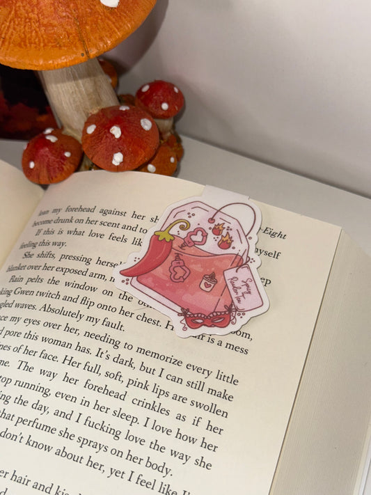 Spicy tea magnetic bookmark