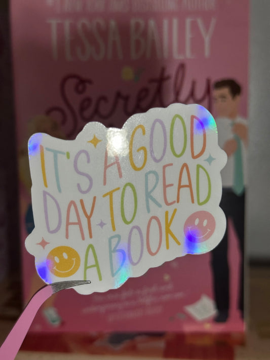Good day to read sticker