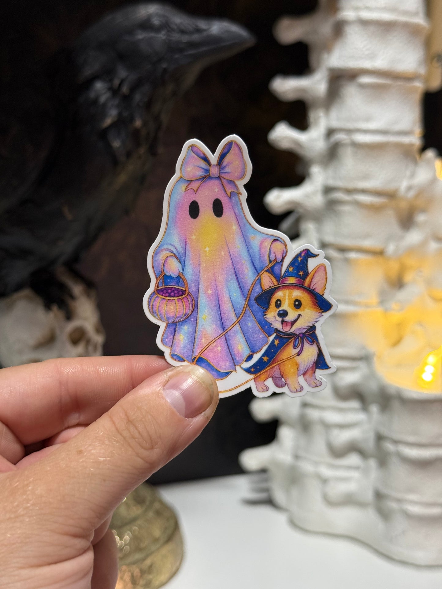 Rainbow ghost sticker