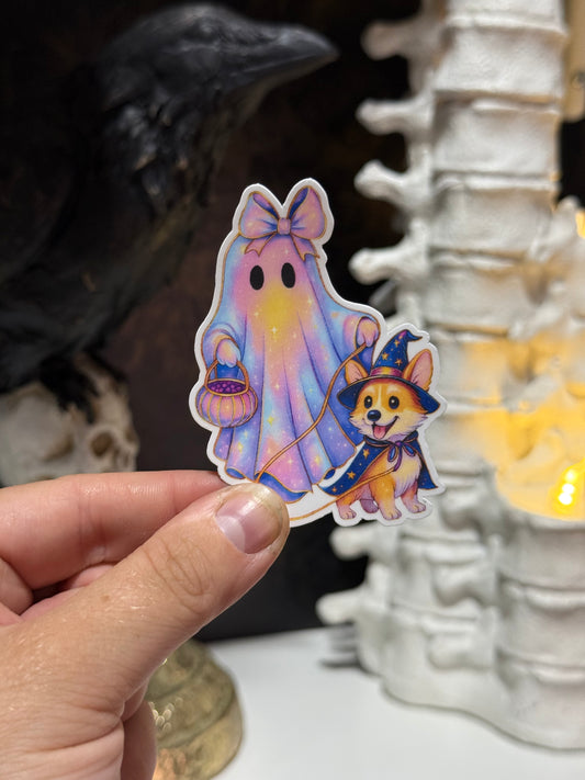 Rainbow ghost sticker