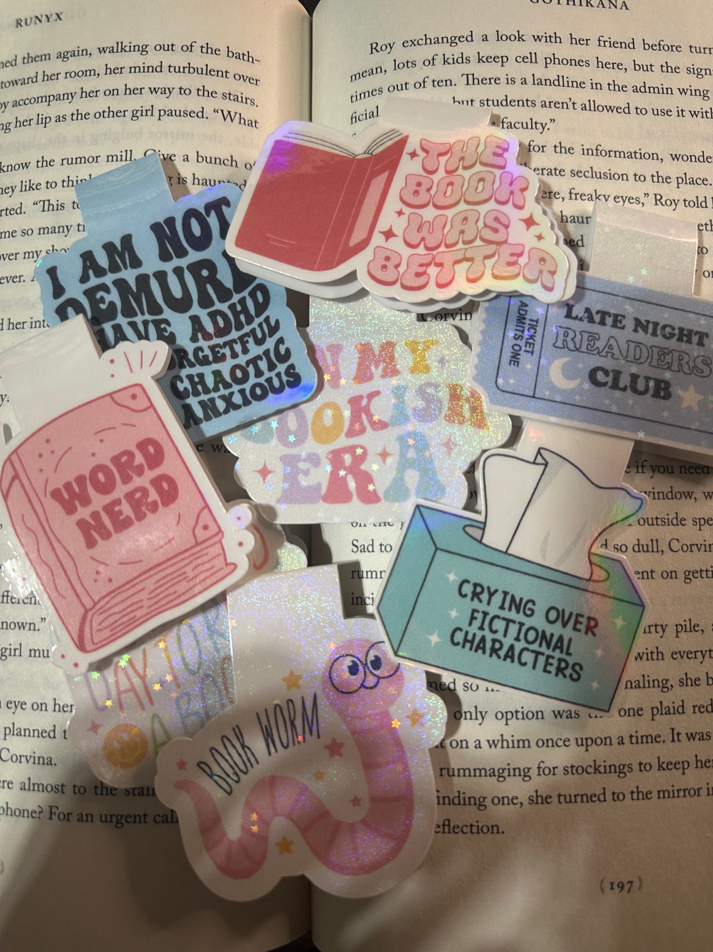 Bookish era magnetic bookmark