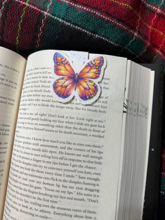 Orange Butterfly magnetic bookmark