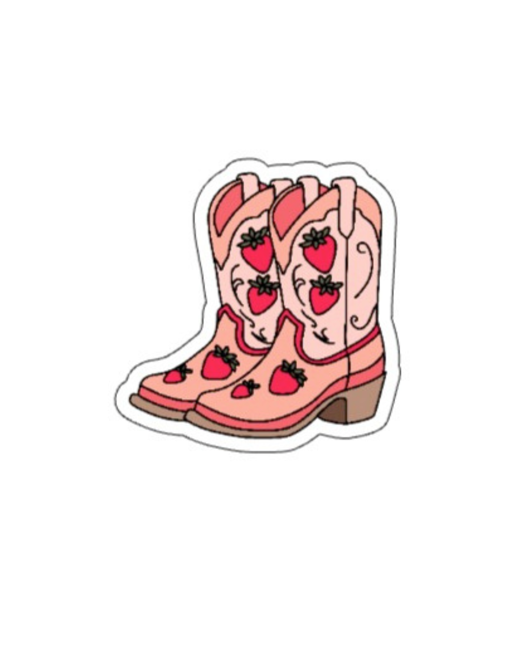 Strawberry Boots Sticker