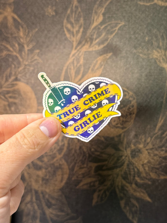 True crime girlie sticker