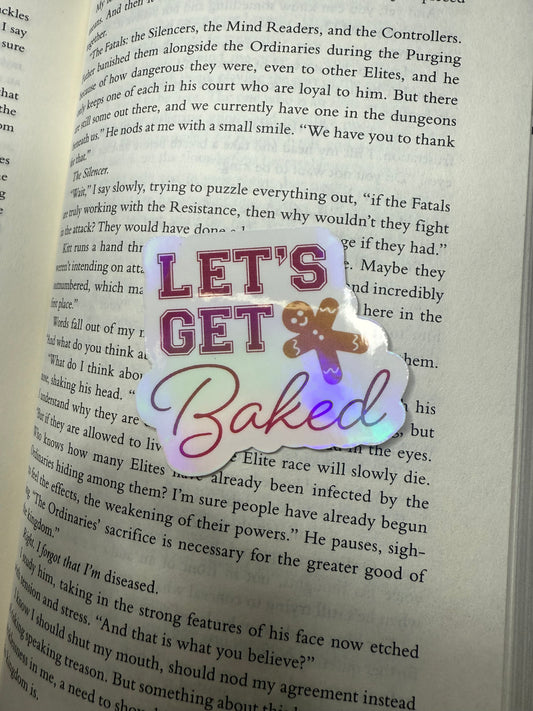 Baked sticker