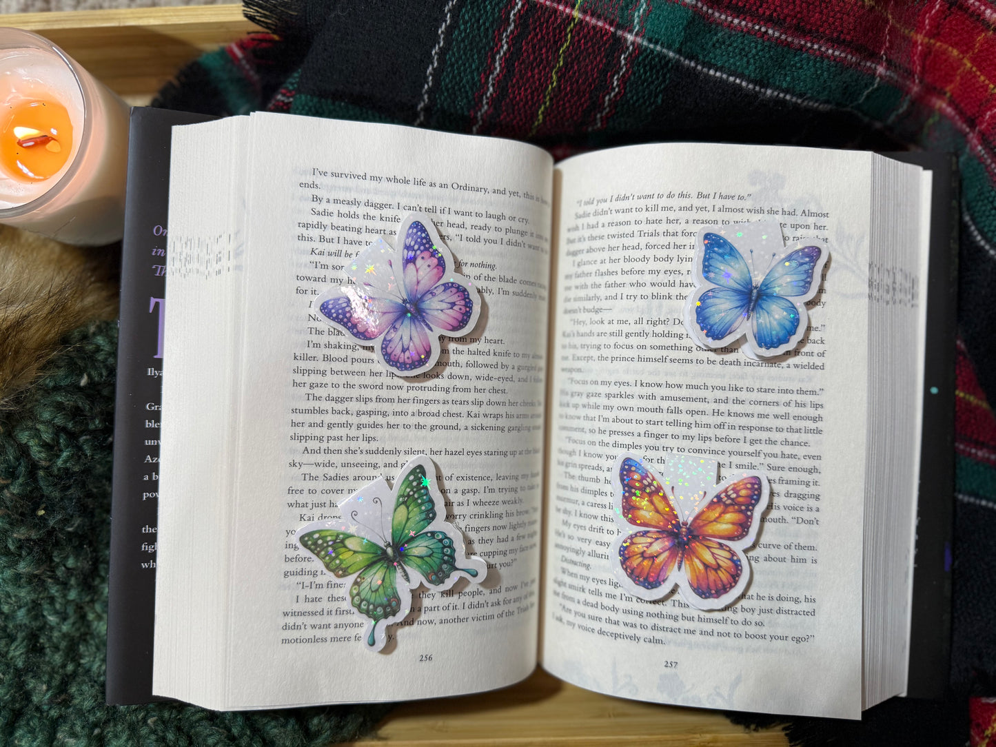 Blue Butterfly magnetic bookmark