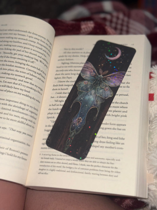 Purple moth bookmark