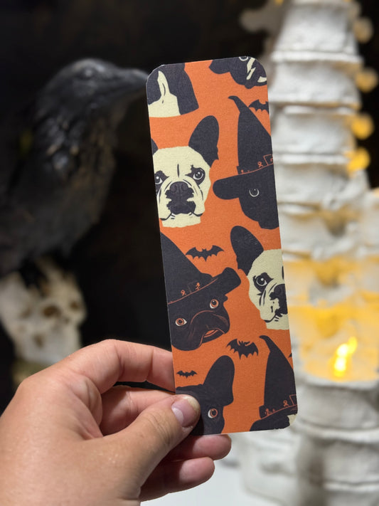 Black and white pugs bookmark ￼