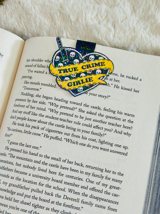 True crime girlie magnetic bookmark