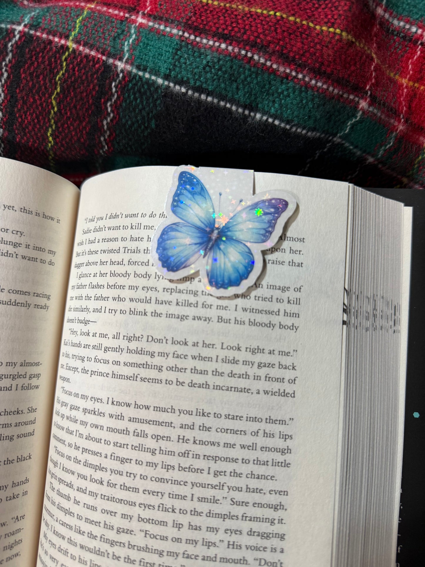 Blue Butterfly magnetic bookmark