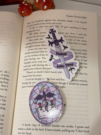 Stained glass dragon magnetic bookmark