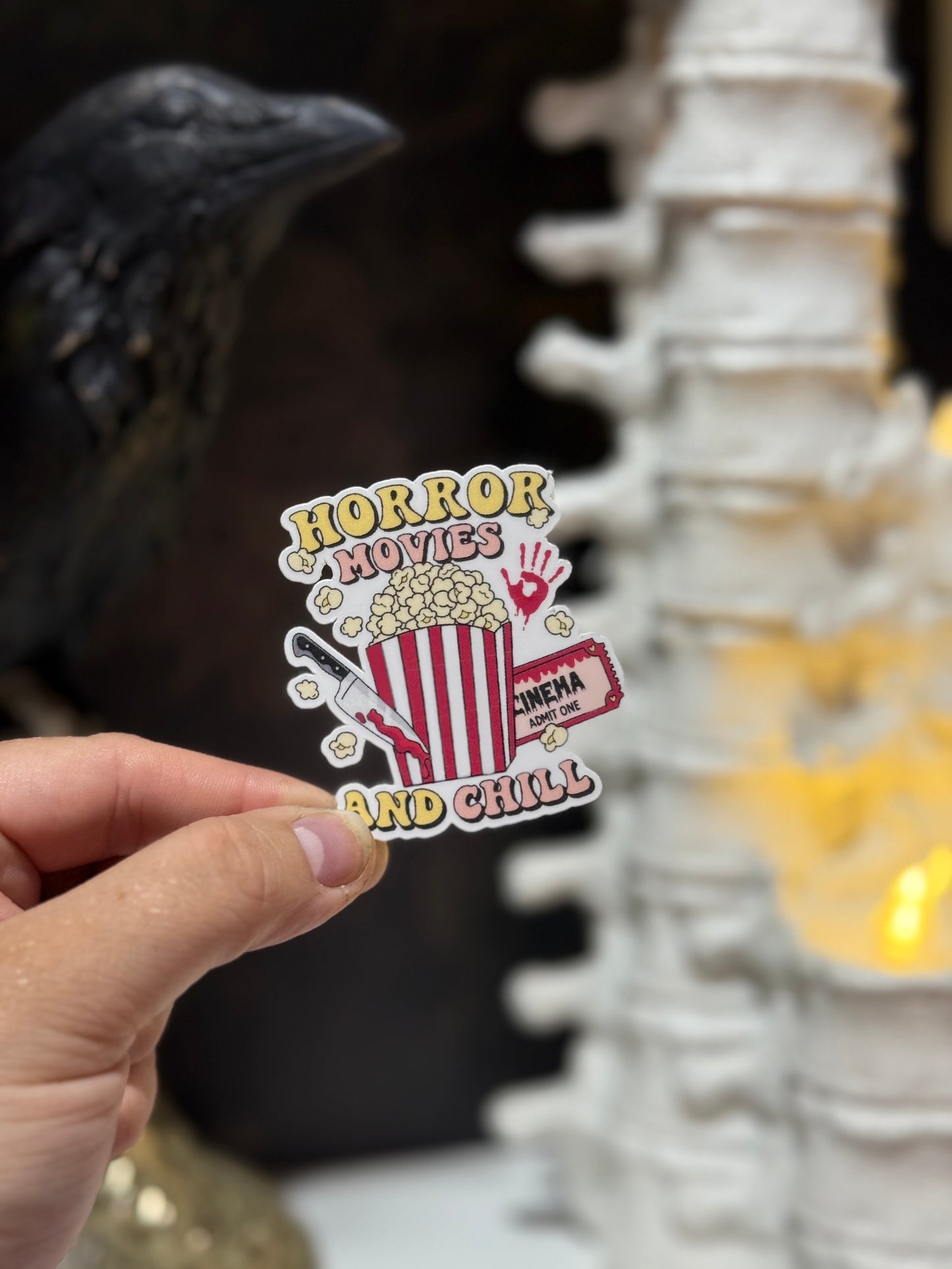 Horror movie sticker
