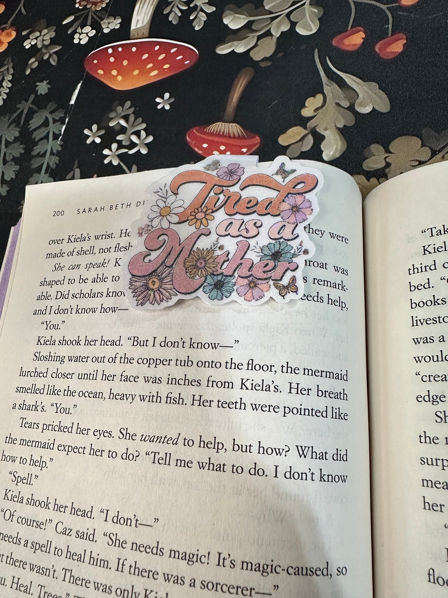 Tired as a mother magnetic bookmark