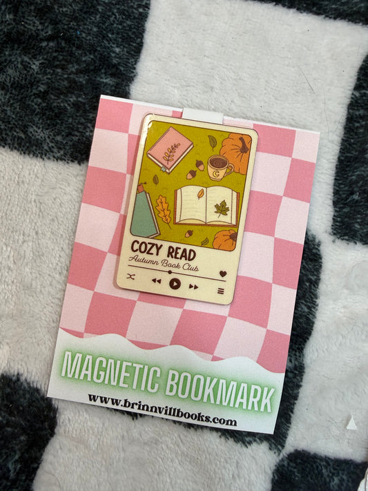 Cozy read magnetic bookmark