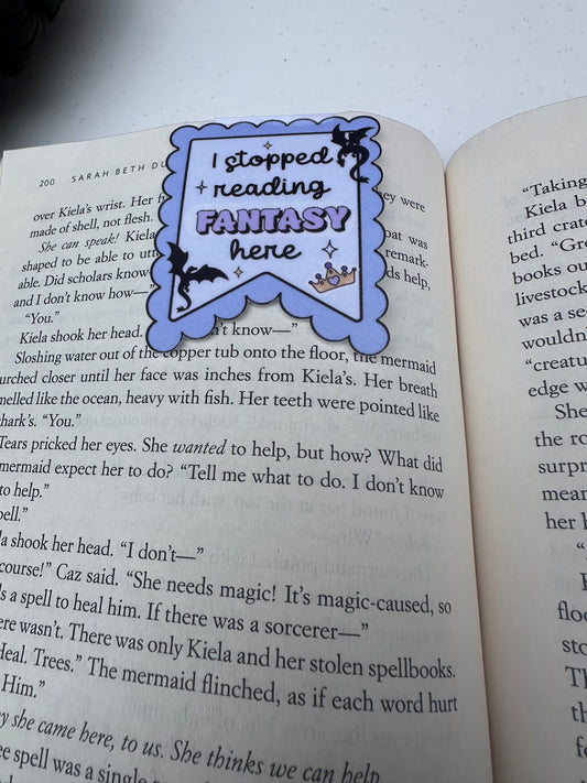 Fantasy postage magnetic bookmark