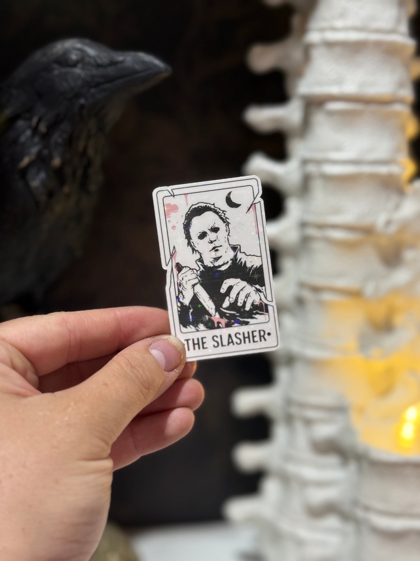 Slasher tarot card sticker