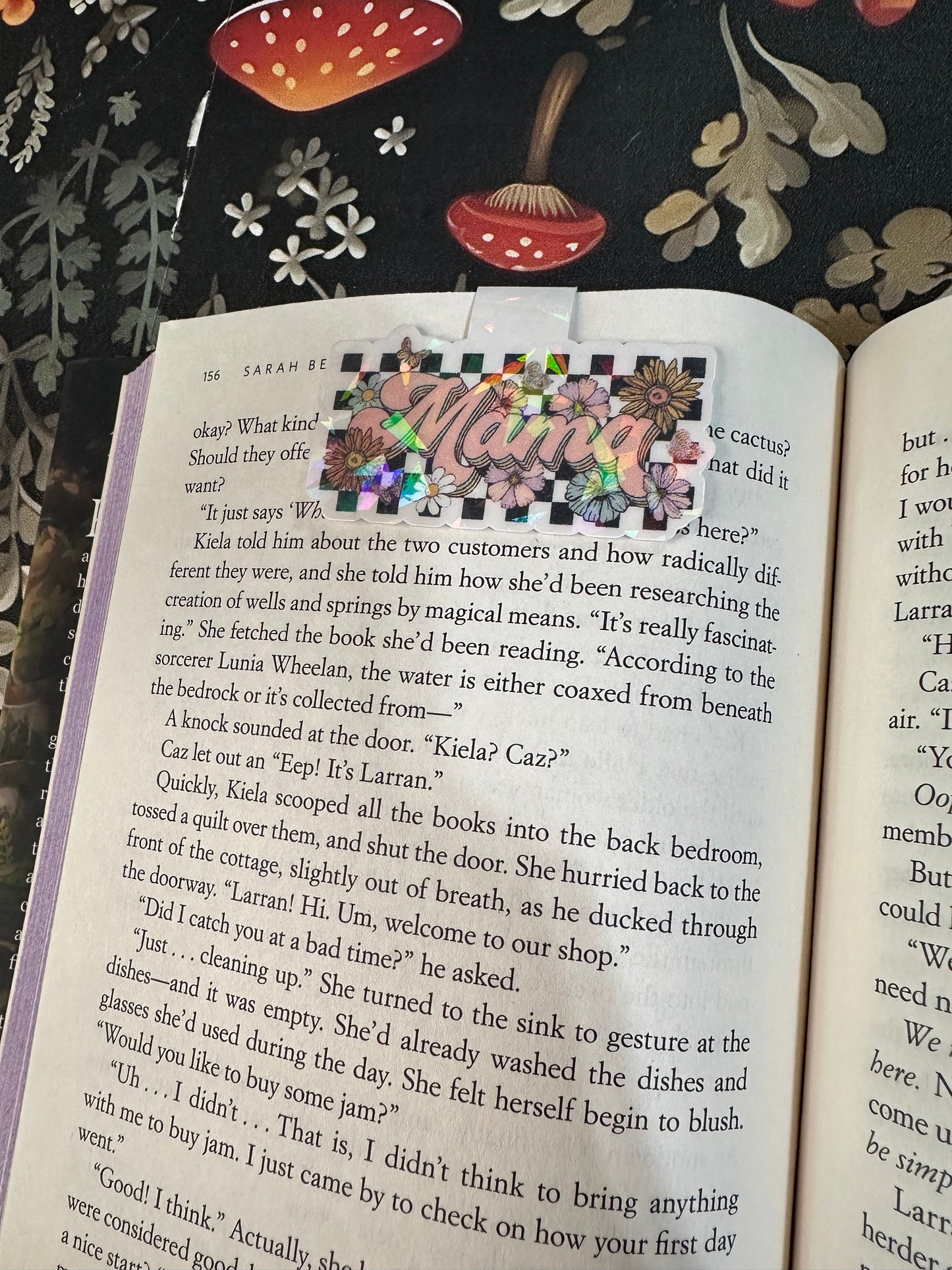 Checkered mama magnetic bookmark