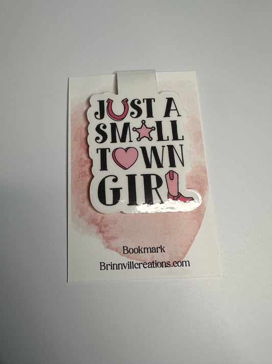 Small town girl magnetic bookmark