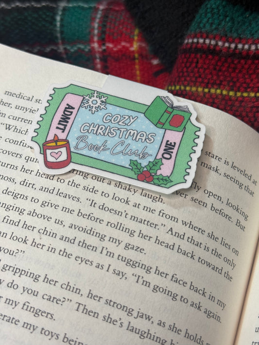 Cozy Christmas magnetic bookmark