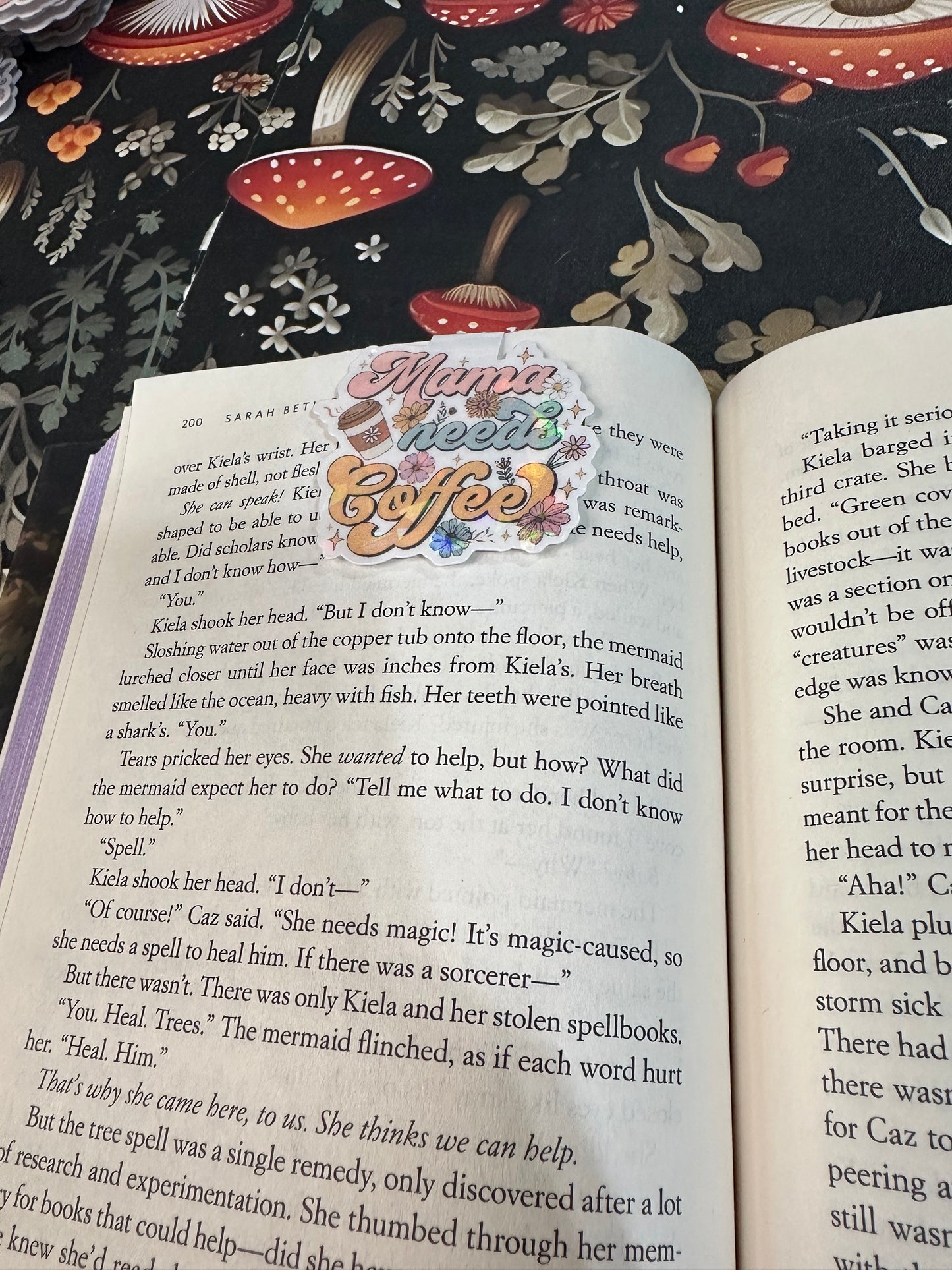 Mama needs coffee magnetic bookmark