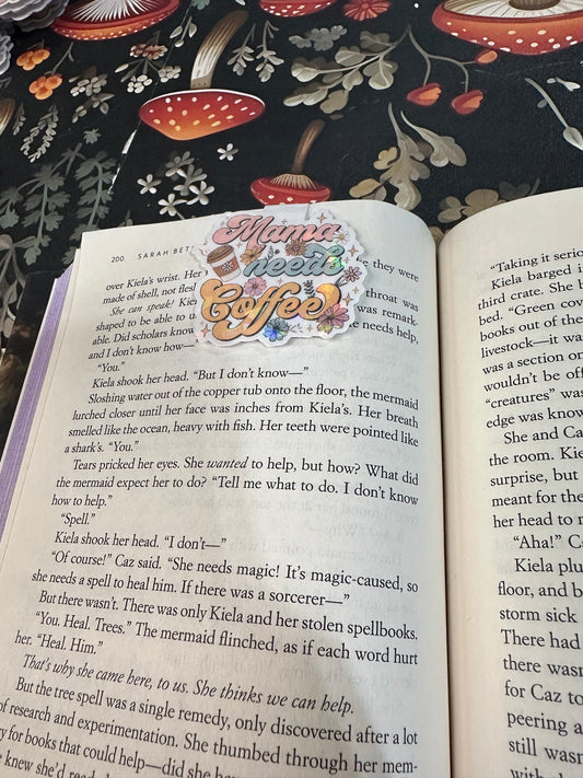 Mama needs coffee magnetic bookmark