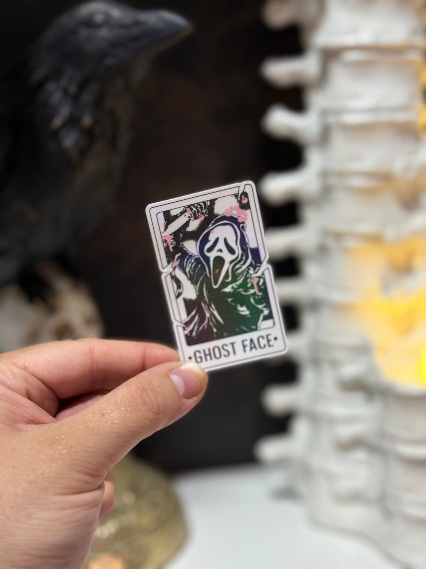 Ghost tarot card sticker