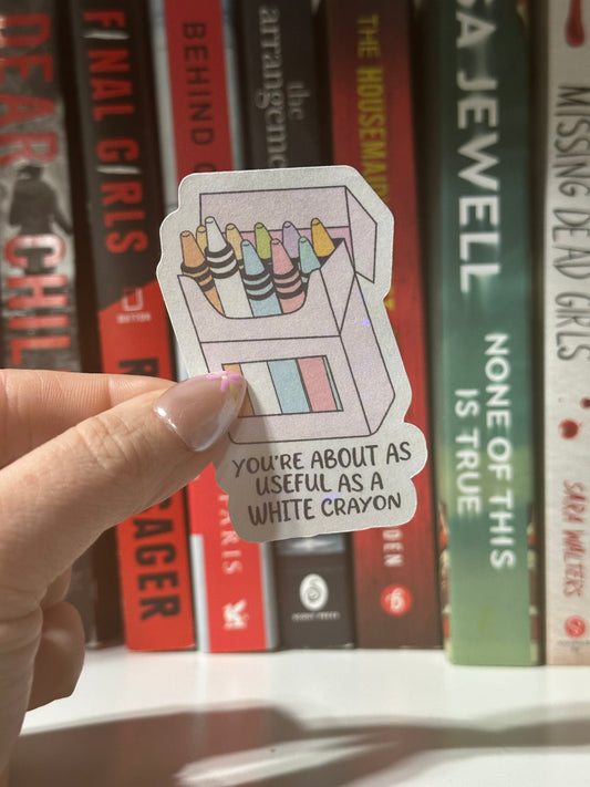 Useless crayon sticker
