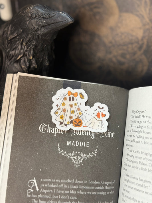 70s ghosty girl magnetic bookmark